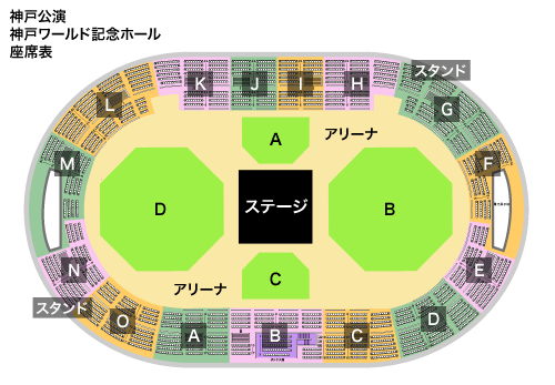 神戸公演/神戸ワールド記念ホール座席表